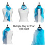 Tunejoy Foulard en Polyester Femme Châles Léger Foulard Longue Élégant Protection Solaire Polyester Écharpe Nuance de Couleur Ca