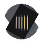 Papier de Carbone 100 Feuilles A4 Noir Graphite Transfert Papier avec 5 Pcs Stylet à Embosser pour Bois Toile