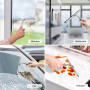 Raclettes de Douche en Acier Inoxydable Raclette en Silicone 25cm avec Support Ventouse pour Douche Fenêtre Verre Porte de Douch