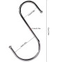 Yesaler Crochets en S de 10 cm en S Crochet de Suspension en Acier Inoxydable pour Ustensiles de Cuisine, Serviettes, Vêtements,