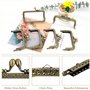Yesaler Cadre de Portefeuille en Métal Carré Fermoir Porte Monnaie Rétro Fermoirs Métal 10,5cm pour Fabrication de Sacs DIY Acce