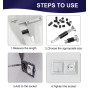 Yesaler Rondelles d'Espacement 320 Pièces Rondes Entretoises ABS Kit de Entretoises Noir Rondelles d'Isolation pour Vis M3, M4