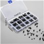 Yesaler Rondelles d'Espacement 320 Pièces Rondes Entretoises ABS Kit de Entretoises Noir Rondelles d'Isolation pour Vis M3, M4