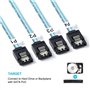 Bolwins P84CS Câble répartiteur Mini SAS 26P SFF-8088 vers 4 SATA 1 m – Câble de données Mini SAS vers SATA pour disque dur, con