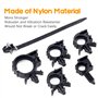 Swpeet Assortiment de 56 clips de câblage avec kit d'attaches de câble de voiture, 5 tailles différentes, clips de fixation univ