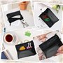 WEFHEF 3 Pcs Porte Monnaie Homme Cuir PU, Mini Portefeuille Homme Portable, Porte Monnaie avec Fermeture Éclair, Portefeuilles e