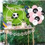 Sursurprise Décorations de fête d'anniversaire de football pour filles - Bannière d'anniversaire rose - Guirlande de ballons pou