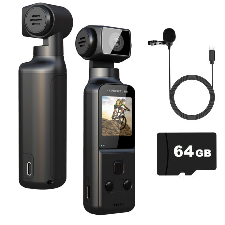 YDI Caméra de Corps 4K avec Microphone Externe