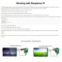 Ingcool Écran Raspberry Pi Moniteur Écran Tactile Capacitif 7 Pouces 1024x600 IPS Affichage 7" HDMI LCD pour Raspberry Pi 4B/3B 