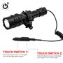 Lampe de poche de chasse tactique 90000 lumens, lampe de chasse super brillante avec montage sur rail, lampe de poche à pressost