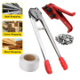 ECUTEE Kit de cerclage manuel - Appareil de cerclage pour palette - Ruban de cerclage - Kit de machine avec tendeur 18 mm - 800 