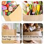 12 Pièces Sac Papier Kraft Brun, Sac Kraft, Sacs Papier Kraft Marron avec Poignées, Sacs Papier Kraft Parfaits, Sac Kraft Épais 
