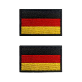Lot de 2 écussons brodés compatibles avec velcro allemand pour vêtements