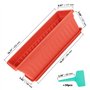 ZOENHOU Lot de 6 jardinières rectangulaires en plastique de 43 cm avec plateaux et 30 étiquettes vertes pour rebord de fenêtre, 