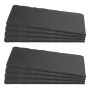 ZEONHEI Lot de 8 Assiettes Rectangulaires en Ardoise