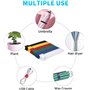 Attache Cable,60 Pcs Réutilisables Serre Cable,Sangles Câbles à Crochet,Microfibre Organisateur pour Cordes et Gestion des Câble