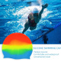 BOBOZHONG Bonnet de Bain Enfants,Bonnet Piscine Enfant Silicone Swimming Cap Bonnet de Natation Enfant pour Cheveux Longs/Courts
