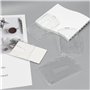 Neikafan 8 Pièces Porte Carte Badge Plastique Rigide Vertical, Porte Badge Horizontal Rigide et Transparent pour Les ID Cartes/C