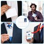 Neikafan 8 Pièces Porte Carte Badge Plastique Rigide Vertical, Porte Badge Horizontal Rigide et Transparent pour Les ID Cartes/C
