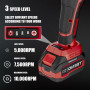 TEENO Meuleuse d'Angle Sans Fil 21V 1000W Brushless | 9100RPM, 2x Batteries 4.0Ah | Disques de Coupe 125mm + Disque à Lamelles |