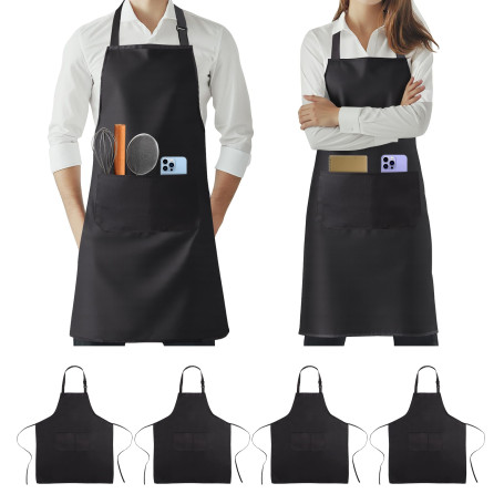 Goldeluxe Lot de 4 tabliers de cuisine imperméables (68x80cm)