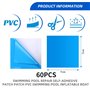 60 Pièces Patchs de Réparation Auto-Adhésifs en PVC