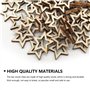 300 pcs étoiles en Bois, Embellissement Forme Creusé en Bois, Copeaux de Bois en forme d'étoile Embellissements, pour Artisanat 