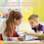 RNPKZ Tampon Encreur Enseignant Français, Lot de 8 Tampon Encreur pour Enfant,Tampons Auto Encreur TamponEnseignant Maternelle C