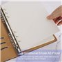 Papier de Recharges A5 6 Trous Recharge Papier Pointillé Pour A5 Carnet Rechargeable Journal Cahier Agenda 180 Feuilles/360 Page