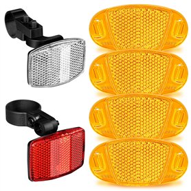 Zeawavsl Ensemble De RéFlecteurs De Rayons Et De Clips De LumièRe – 6 PièCes œIl De Chat Pour VéLo Pour Enfants