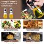 DOUSELLA 2 PCS Bouteille d'Huile en Spray Pulvérisateur d'Huile d'Olive Spray Huile Cuisine Flacon Pulvérisateur d'Huile en Verr