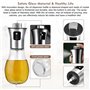 DOUSELLA 2 PCS Bouteille d'Huile en Spray Pulvérisateur d'Huile d'Olive Spray Huile Cuisine Flacon Pulvérisateur d'Huile en Verr