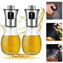 DOUSELLA 2 PCS Bouteille d'Huile en Spray Pulvérisateur d'Huile d'Olive Spray Huile Cuisine Flacon Pulvérisateur d'Huile en Verr