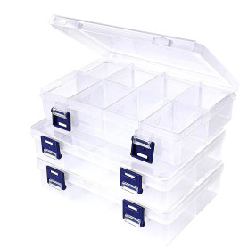 3pcs Organisateur de Bijoux avec Séparateurs Réglables