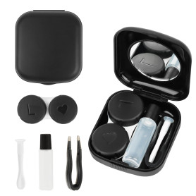 LOBVABA Étui pour Lentilles de Contact Portable - 2 Pièces avec Miroir - Mini Boîte pour La Maison Ou Les Voyages LOBVABA Étui pour Lentilles de Contact Portable - 2 Pièces avec Miroir - Mini Boîte pour La Maison Ou Les Voyages