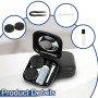 LOBVABA Étui pour Lentilles de Contact Portable - 2 Pièces avec Miroir - Mini Boîte pour La Maison Ou Les Voyages