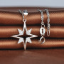 Unendlich U Collier pendentif la grande étoile orné zirconium en argent fin S925 couleur de blanc d'argent Pour femme fille Comm