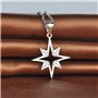 Unendlich U Collier pendentif la grande étoile orné zirconium en argent fin S925 couleur de blanc d'argent Pour femme fille Comm