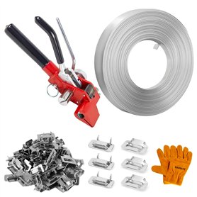 BAUSATZ Kit de cerclage d'emballage – Bobine de bande en acier inoxydable (3/4" x 100 pi x 0