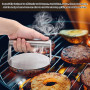 XIKAYA 6,3 Pouces Smash Burger, 16cm Rond en Acier Inoxydable Steak haché，2 mm épaissi Presse Burger，pour Les Hamburgers, Les ba