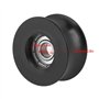 4 pcs U Poulie à Gorge 0840UU Roue Gorge Type d'U Roue de Guidage de Rouleau de Poulie en U 8x40x20.7mm (4pcs 8x40x20.7mm)