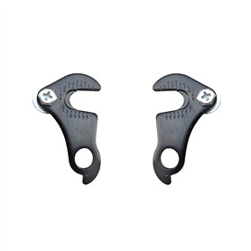 2 Pièces Crochets de Dérailleur Arrière Noir Cintre de Dérailleur Mécanisme avec Raccord de Boulon pour Plupart des Vélos VTT -