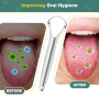 Blendura Gratte Langue, Tongue Scraper en Acier Inoxydable pour Nettoyer La Bouche Et RéDuire La Mauvaise Haleine