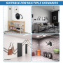 Porte Casque Moto, 2 Pièces Support Casque Moto Mural, Casque Moto Acier Inoxydable pour Suspension de Casque de Moto, Veste et 