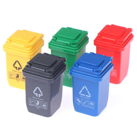 5 Pièces Miniature Poubelle Mini Poubelle Mini Poubelle Modèle Poubelle Camion Poubelle Petite Poubelle Modèle De Scène Miniatur