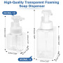 3 Pièces Distributeur Savon Mousse - 2x250ml & 1x450ml Flacons Vides à Pompe à Pression Rechargeable, Rechargeable Distributeur 