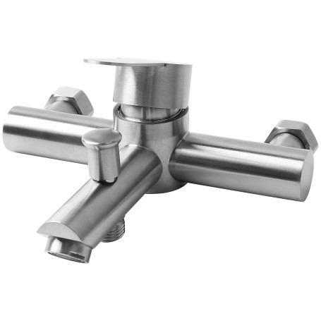 Mitigeur Mural de Douche et Bain - Monocommande Avec 2 Sorties d'Eau - Robinet de Baignoire