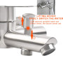 Mitigeur Mural de Douche et Bain - Monocommande Avec 2 Sorties d'Eau - Robinet de Baignoire