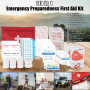 134pcs Trousse de Survie Polyvalente avec Trousse de Secours