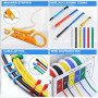 Fil électrique en Silicone-0,3mm² 22AWG Fil électrique 6 coloris kit (10 mètres chacun) Fil de cuivre étamé toronné Pour le bric